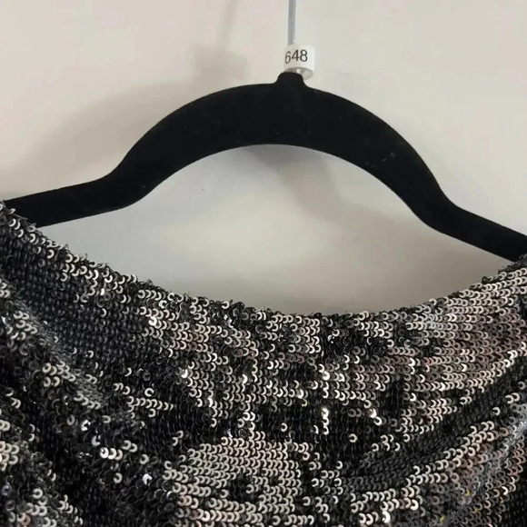 648 Cinq a Sept Julieann Dress In Silver and Black Size 0 - Picture 4 of 12